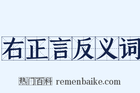 右正言反义词是什么意思的图片